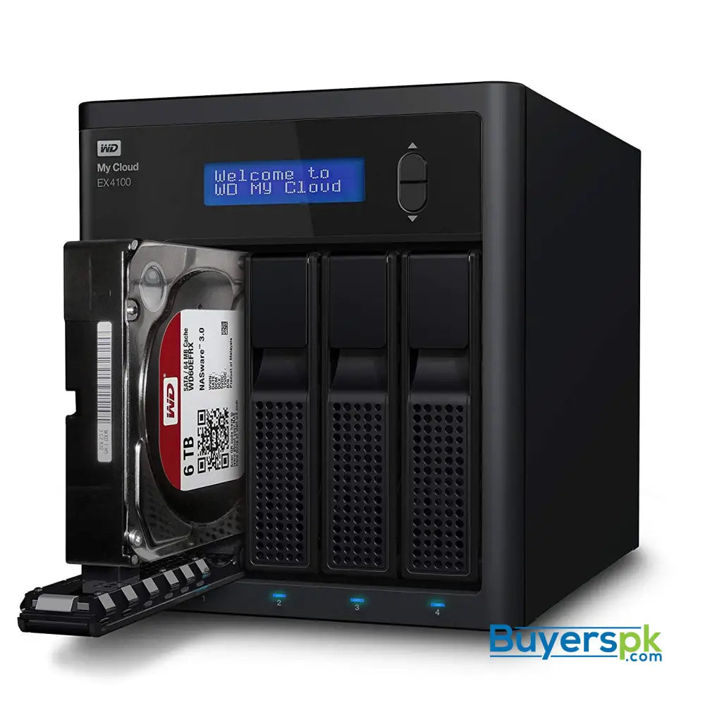 WD My Cloud EX4100 Diskless Expert Series 4-Bay Network Attached Storage - NAS - 4 BAY NAS WD - WDBWZE0000NBK-NESN 1 Yr Warranty - Hard WD My Cloud EX4100 Diskless Expert Series 4-Bay Network Attached Storage - NAS - 4 BAY NAS WD - WDBWZE0000NBK-NESN 1 Yr Warranty - Hard
